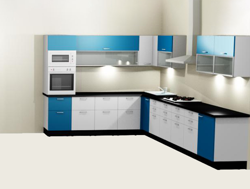L Shape Modular Kitchen