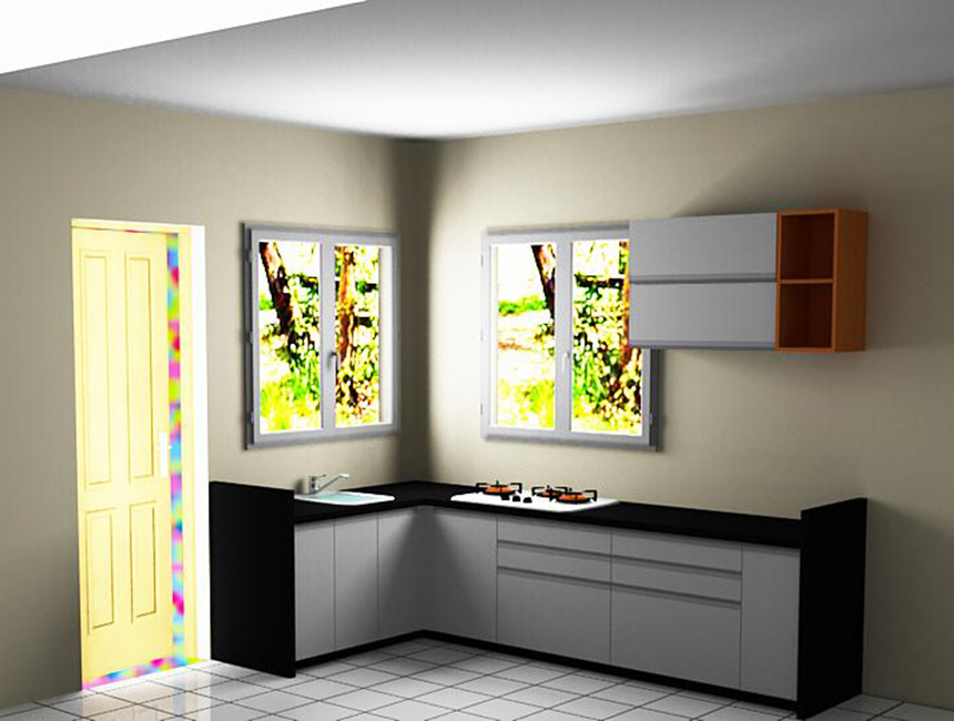 L Shape Modular Kitchen