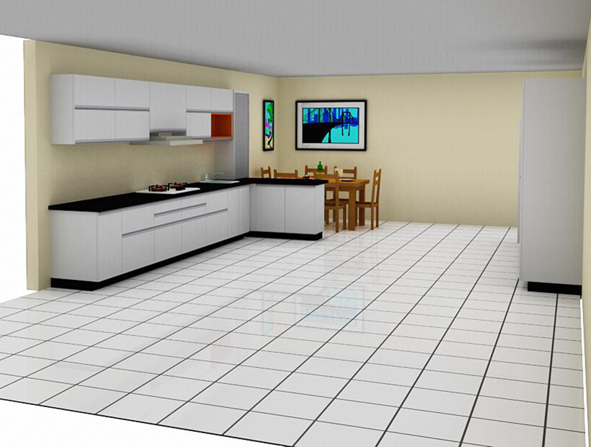 L Shape Modular Kitchen