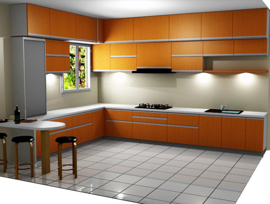 L Shape Modular Kitchen