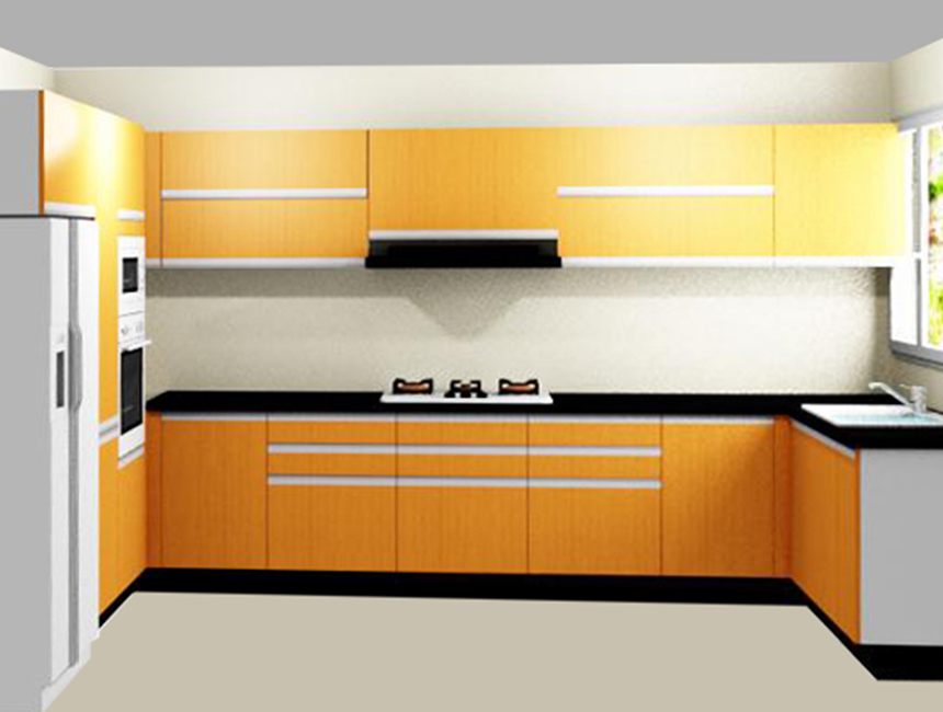 U Shape Modular Kitchen