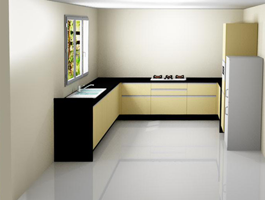 U Shape Modular Kitchen